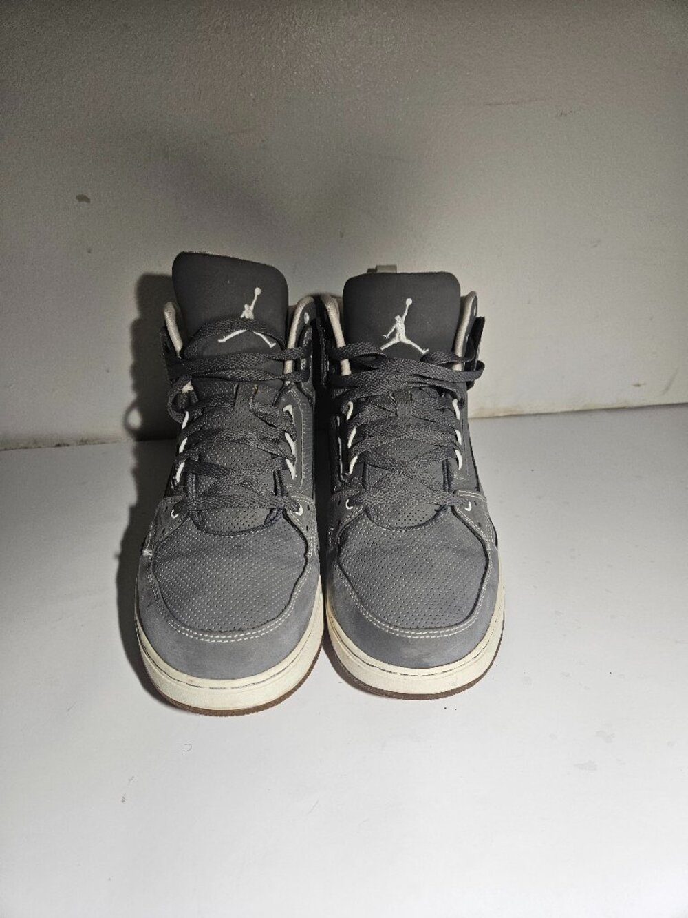 Jordan Flight 45 High Sneakers Gray White Men's Size 11.5
